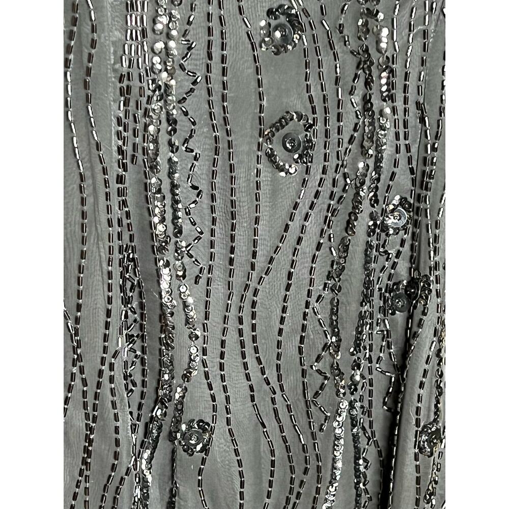Nadine Boutique Black Beaded Sheath Dress and Jacket 5/6 Vintage - Picture 6 of 9